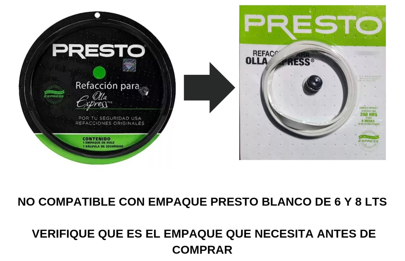 Empaque para olla Presto moderna de 6L y 8L