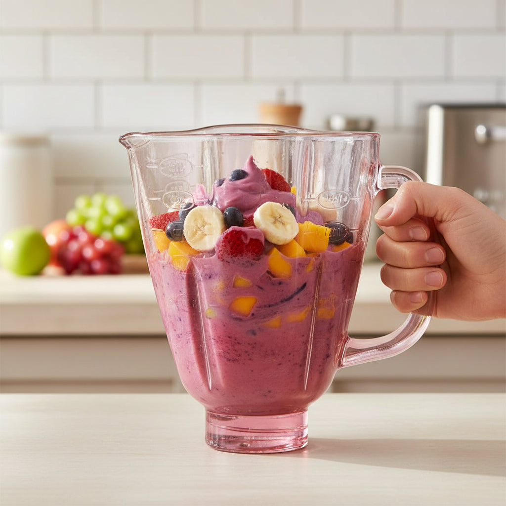 Vaso De Vidrio Para Licuadora Oster Cube Rojo