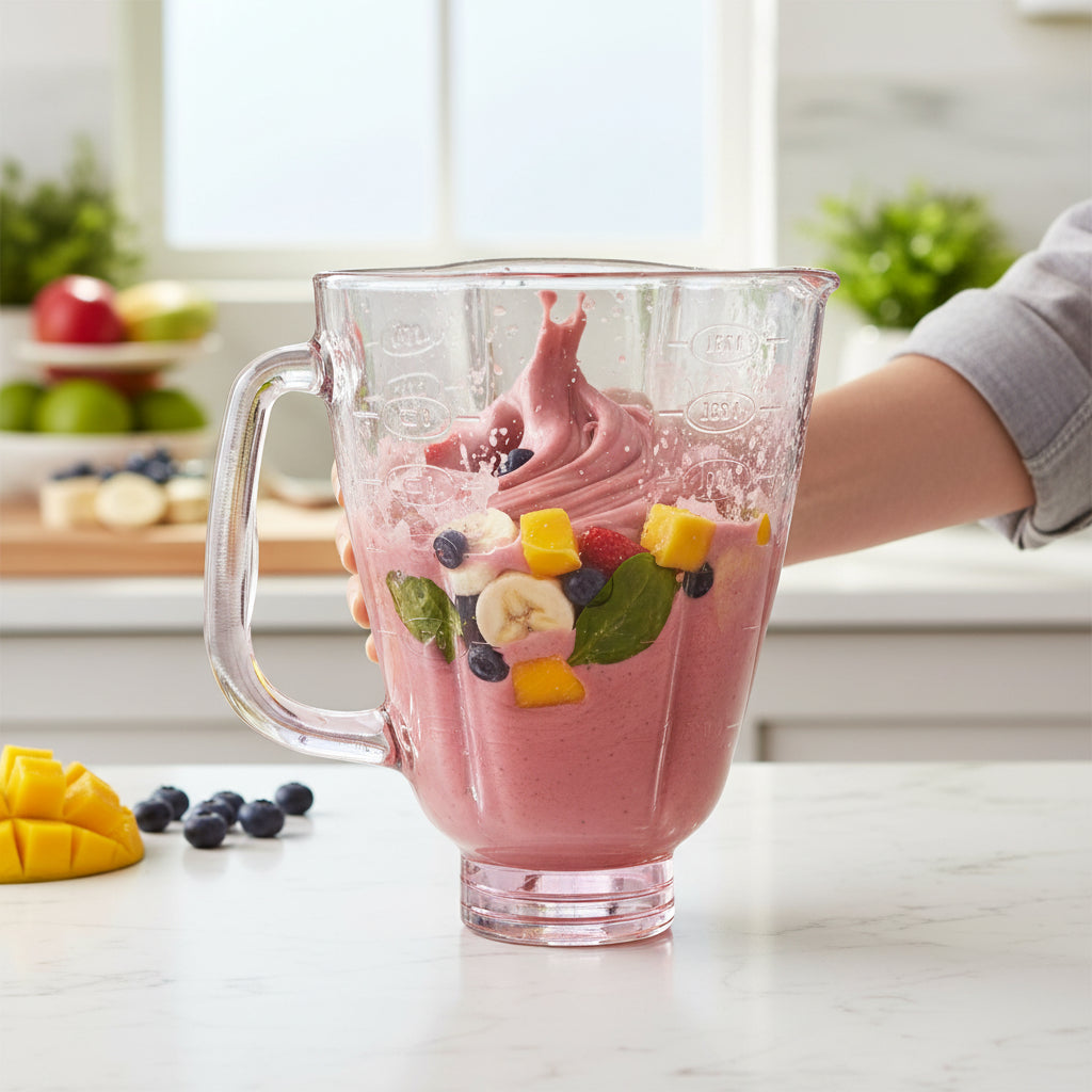 Vaso De Vidrio Para Licuadora Oster Cube Rojo