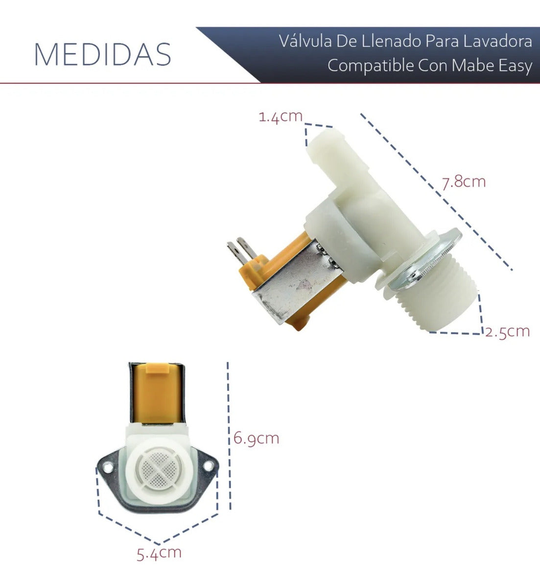 Válvula De Llenado Para Lavadora Mabe Easy