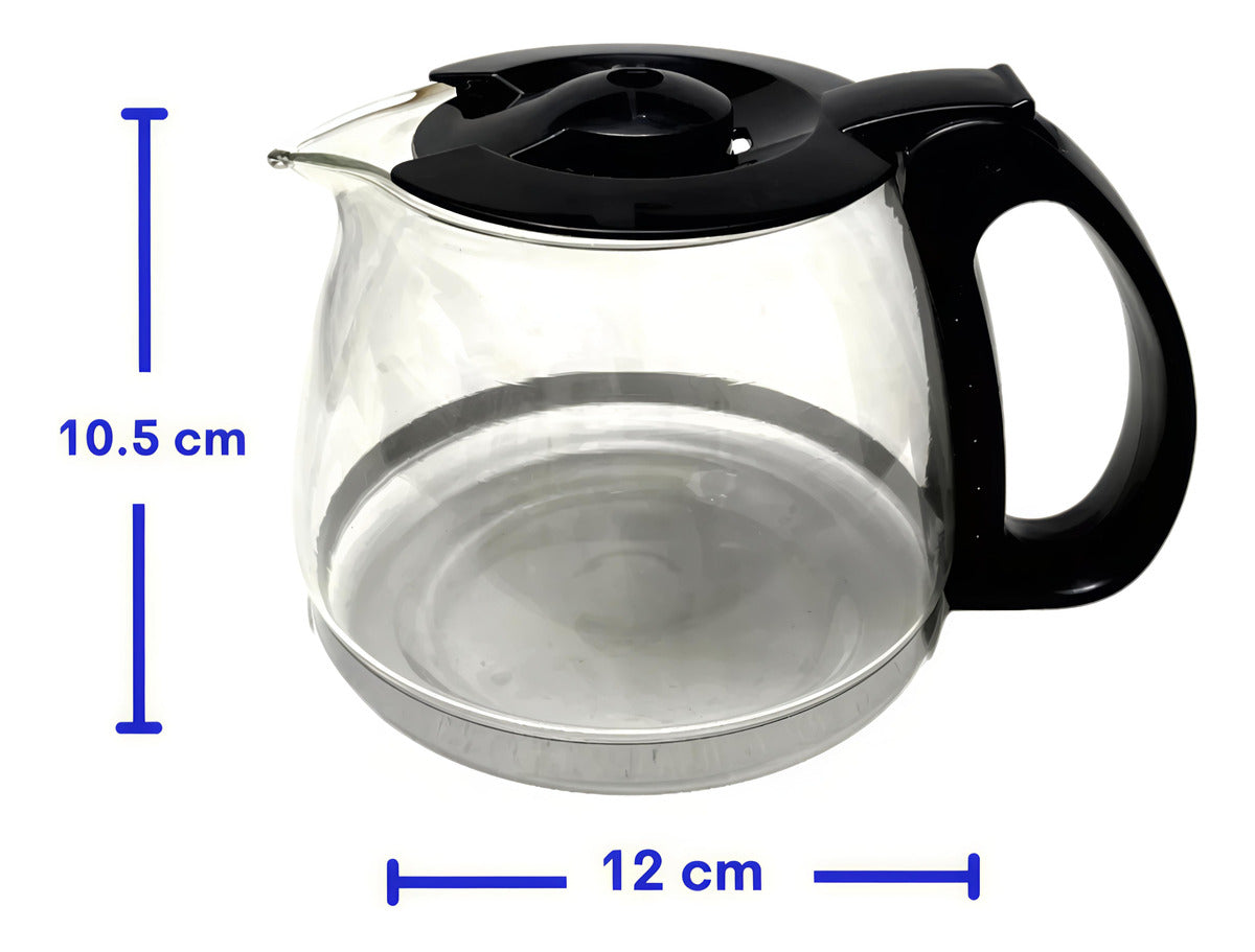 Jarra De Vidrio Para Cafetera Taurus Coffeemax 6 Tazas Negro