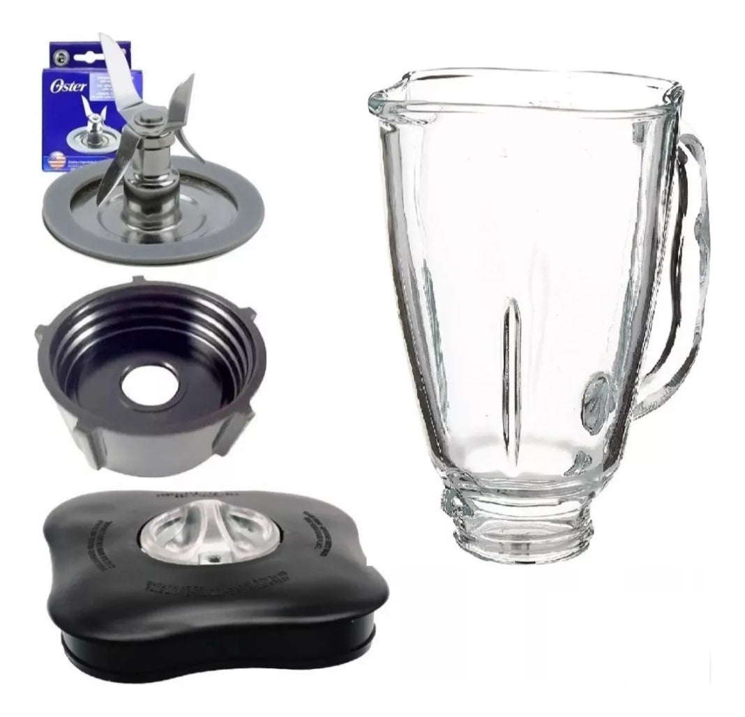 Kit Vaso Para Licuadora Oster Cube Completo Vidrio