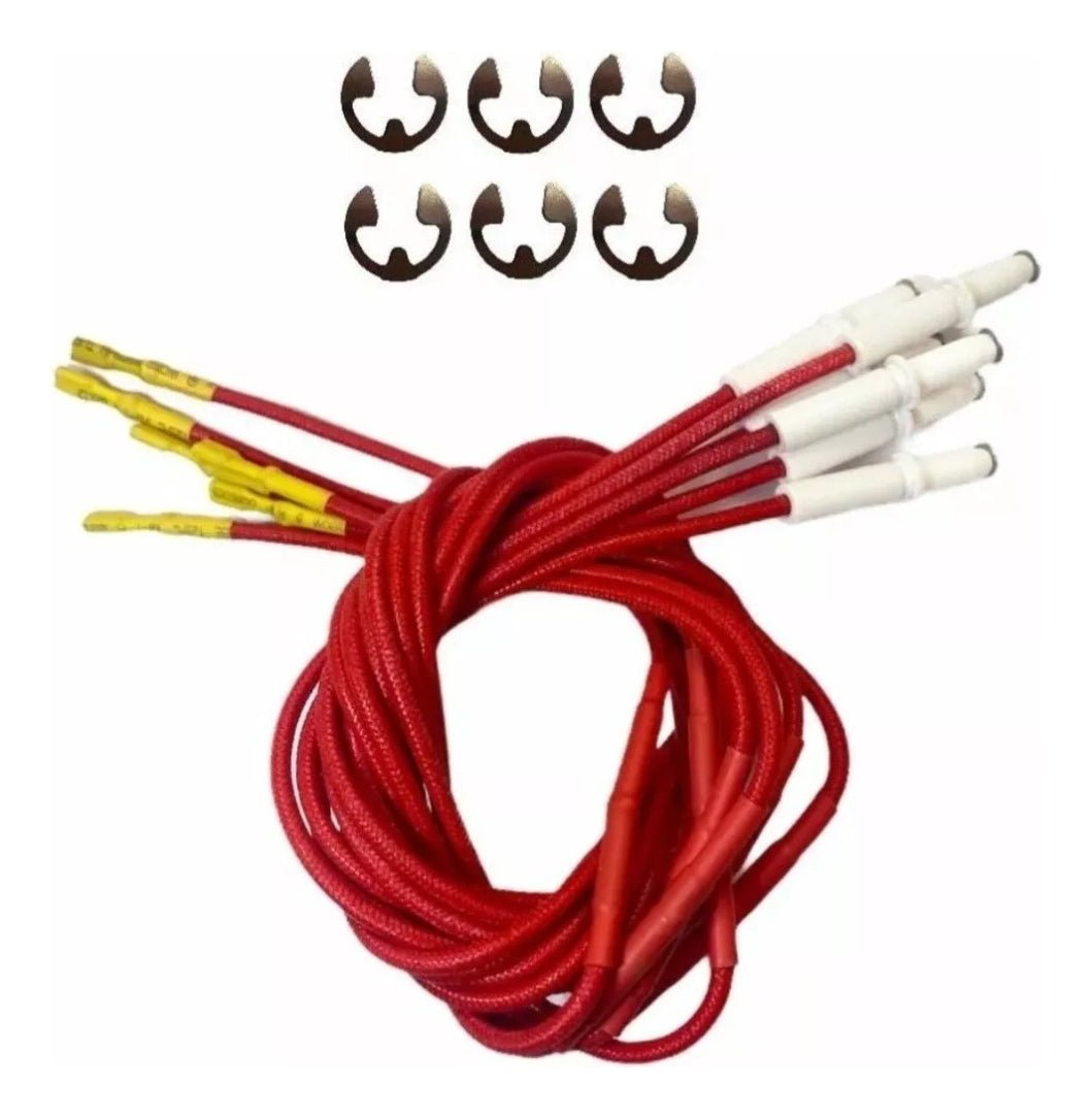 Kit 6 Bujías Con Candados Para Estufa Mabe Iem