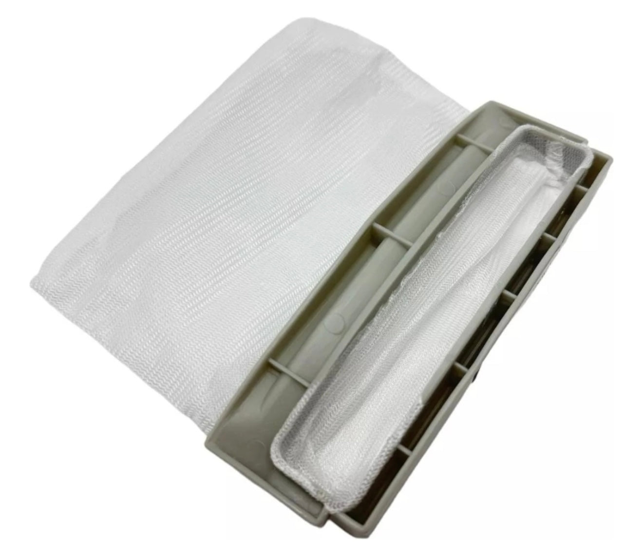 Filtro atrapa pelusa curvo largo para lavadora Daewoo