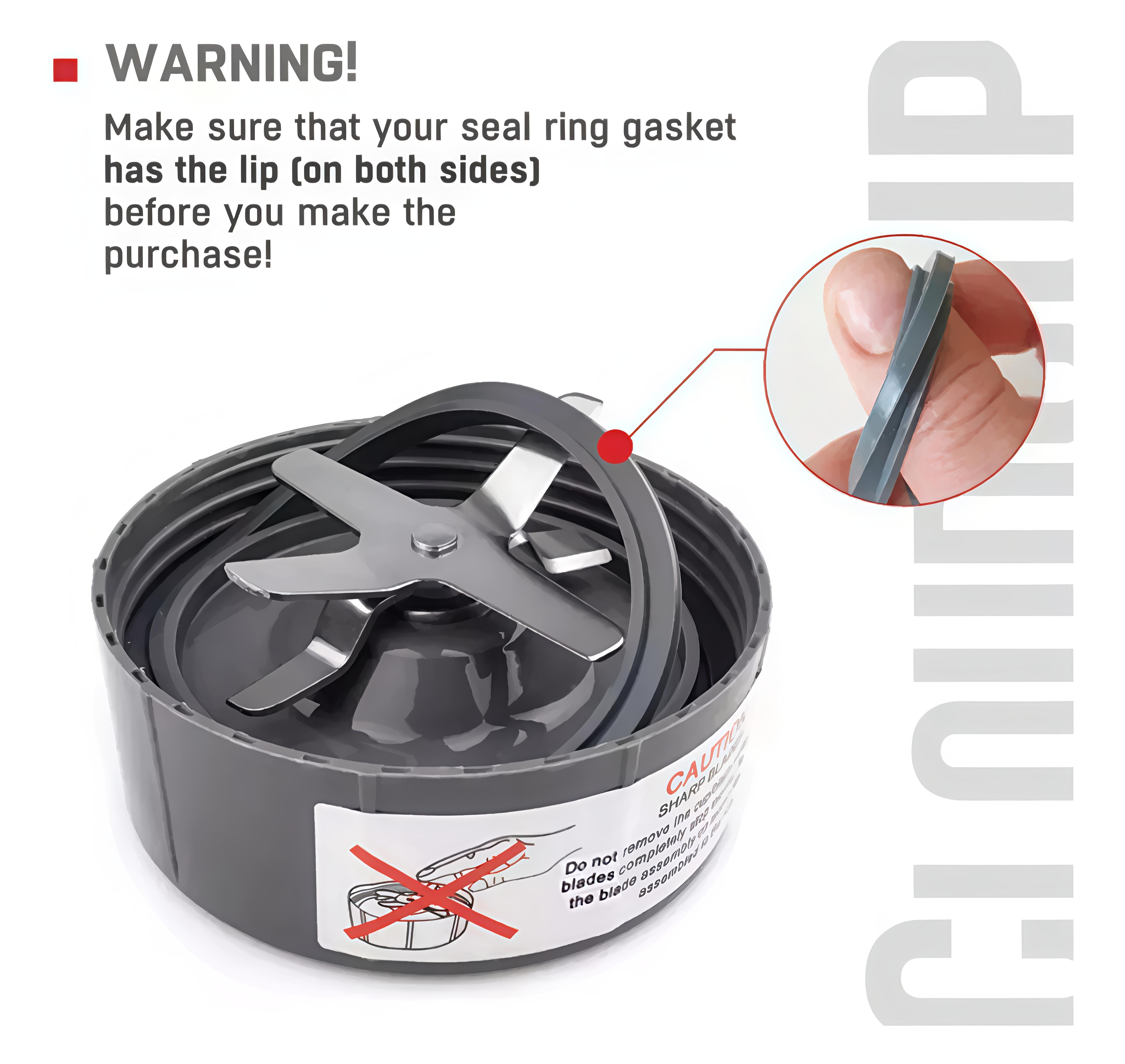 Empaque para cuchilla licuadora Nutribullet 600w y 900w