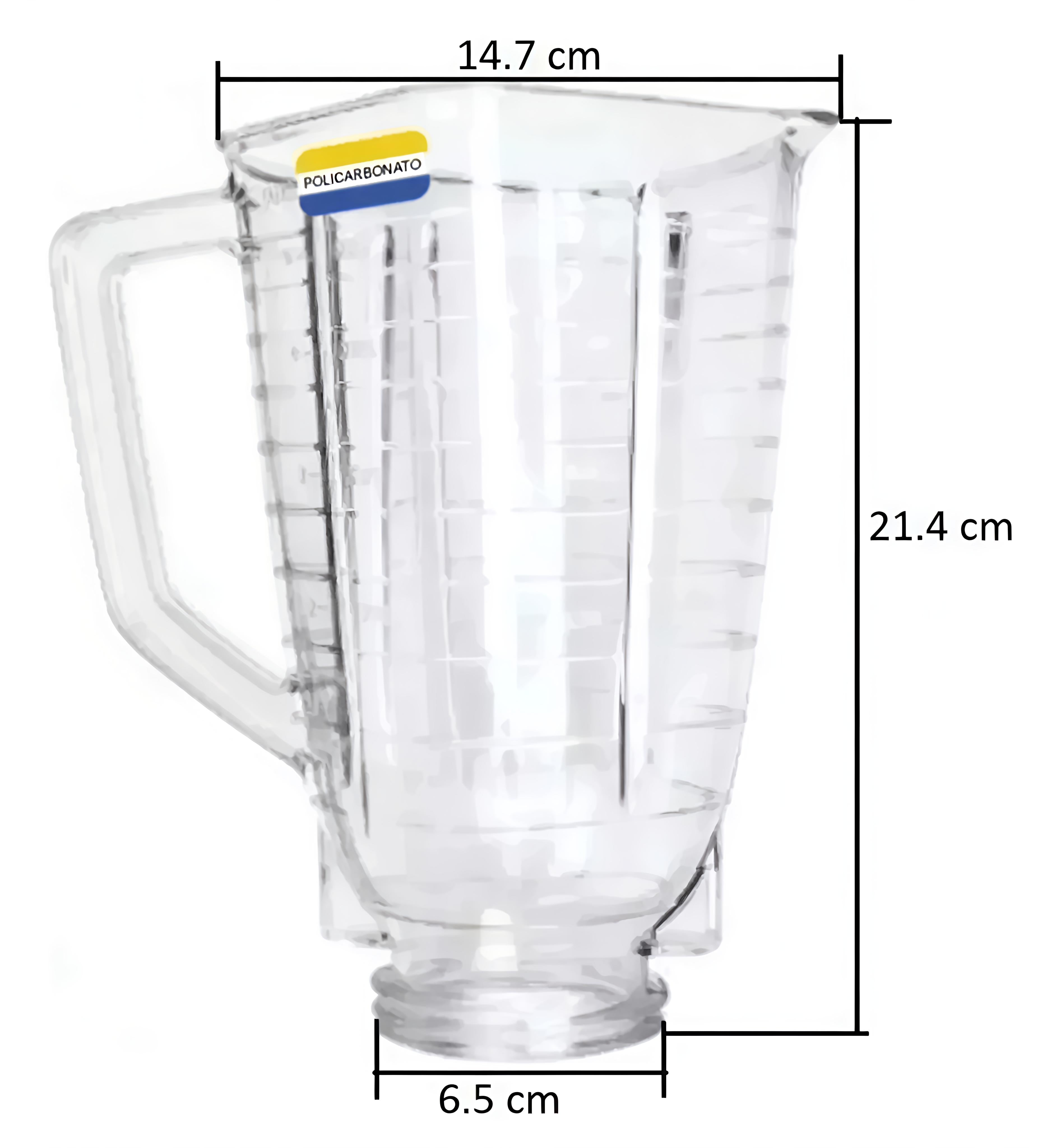 Vaso irrompible para licuadora Oster Clásico cuadrado