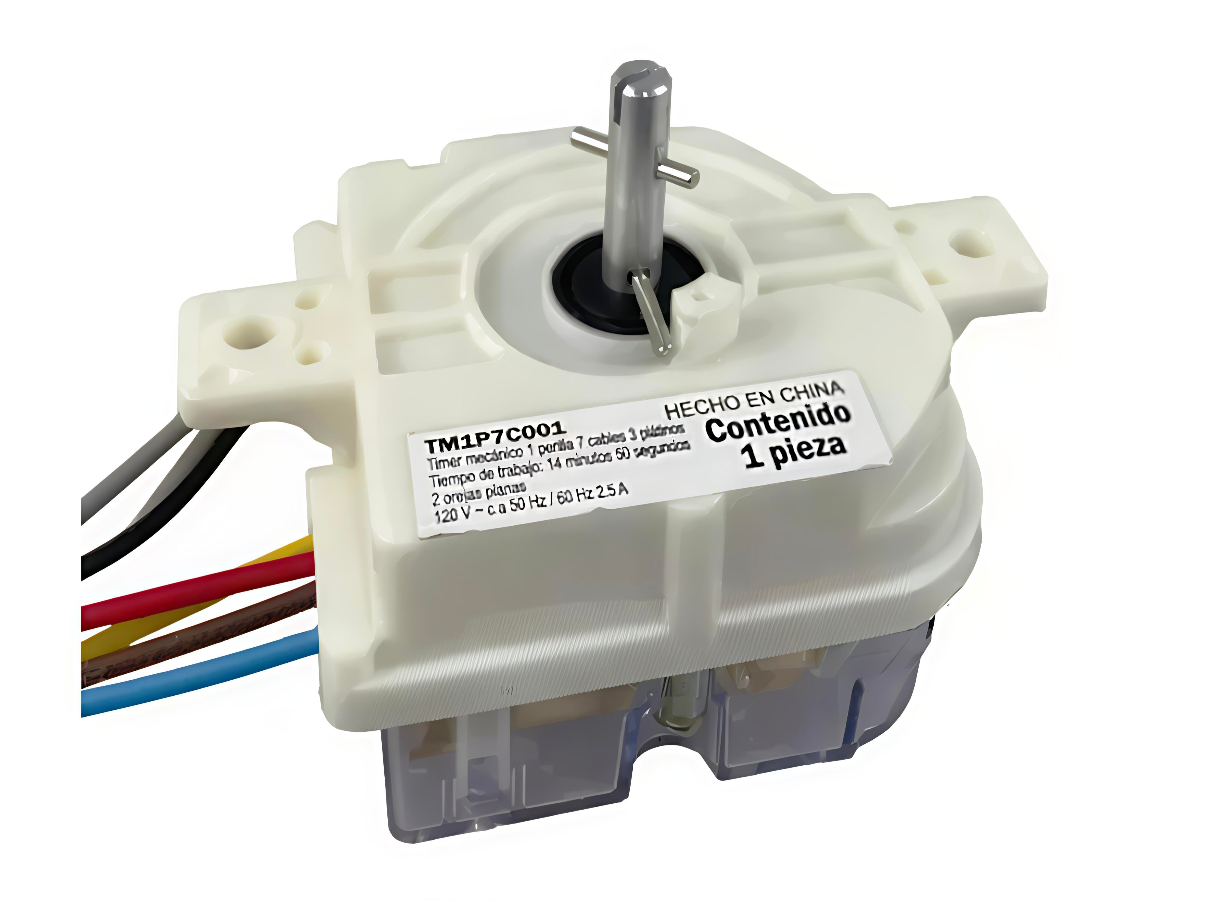 Reloj para lavadora de 7 cables y orejas planas