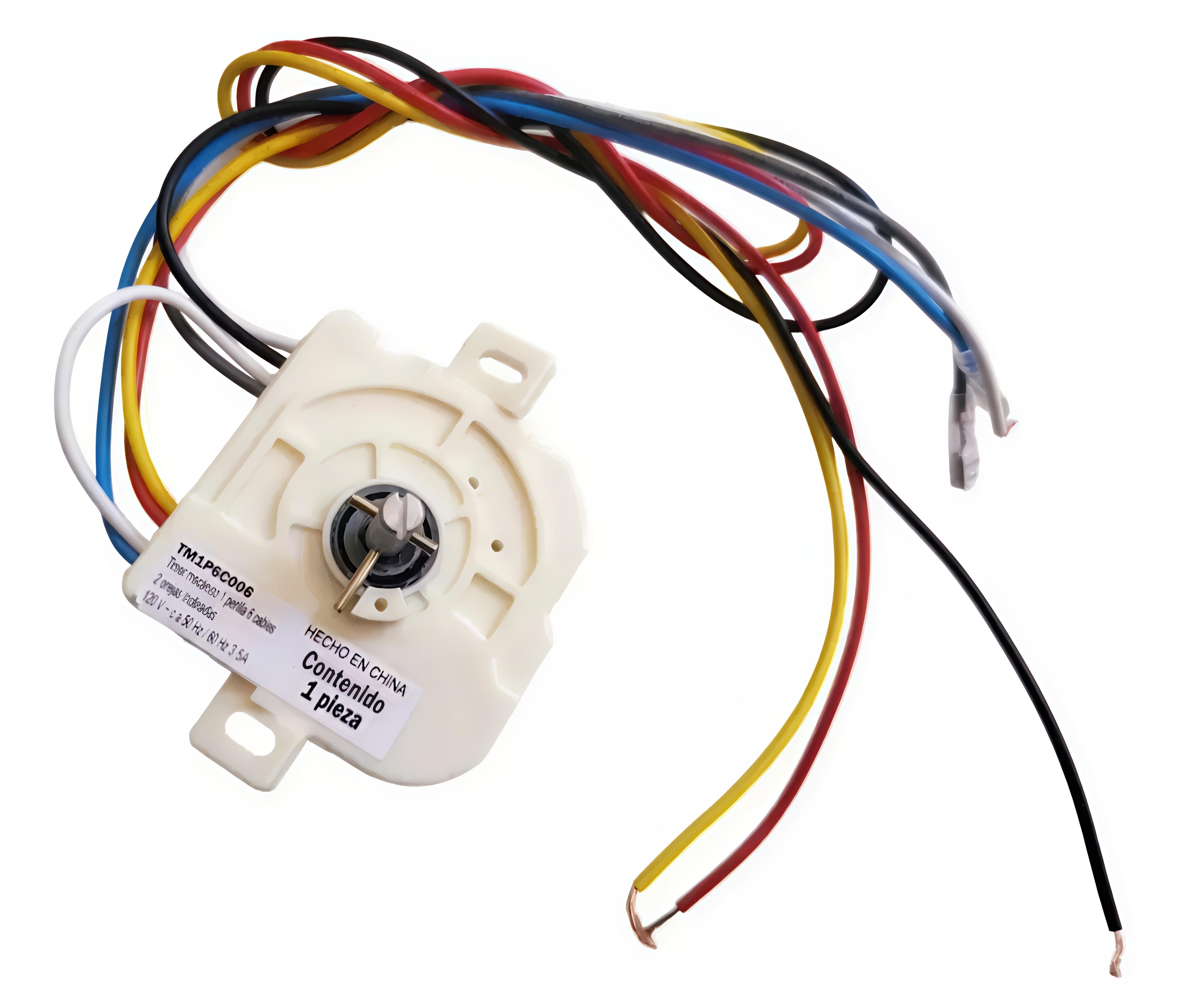 Reloj para lavadora de 6 cables y orejas inclinadas